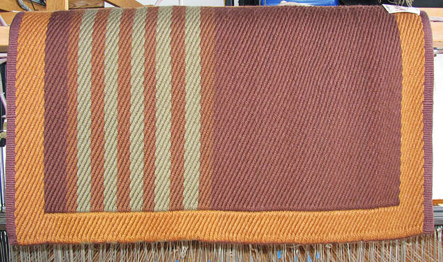 Hand-Woven Saddle Blanket from the Brown Cow Studio in Santa Fe: click to enlarge