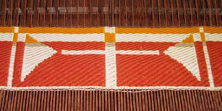 Rug On The Loom at Tina B. Woolley's Studio: click to enlarge