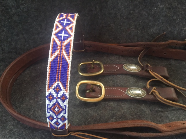 Sandia Sunset Beaded Headstall: click to enlarge