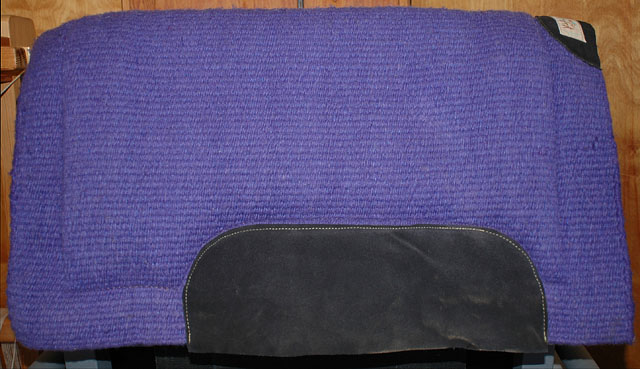 Hand-Woven wool Saddleblanket with Fleece Pad and Wear Leathers