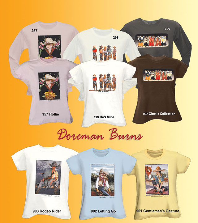 T-Shirts Featuring the Paintings of Doreman burns