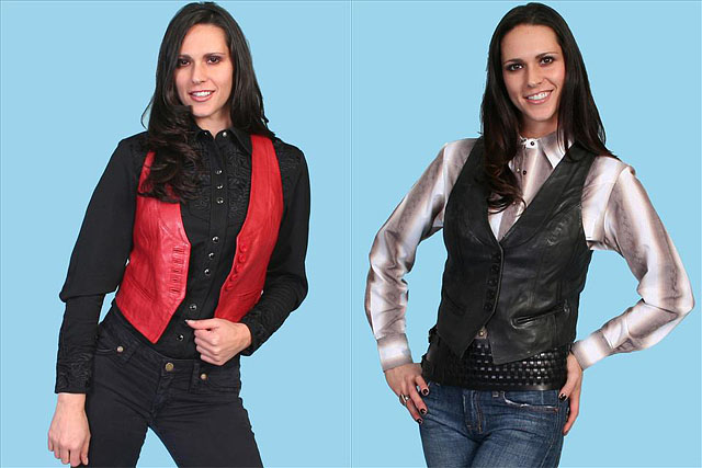 Women's Leather Vest by Scully Leather