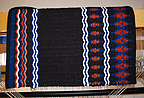 &quot;Black Diamond&quot; Hand Woven Saddle Blanket Made in Santa Fe by The Brown Cow Saddle Blanket Company