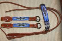 &quot;Beaded Blues&quot; Beaded Headstall