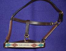 Personalized Handmade Beaded Leather Halter